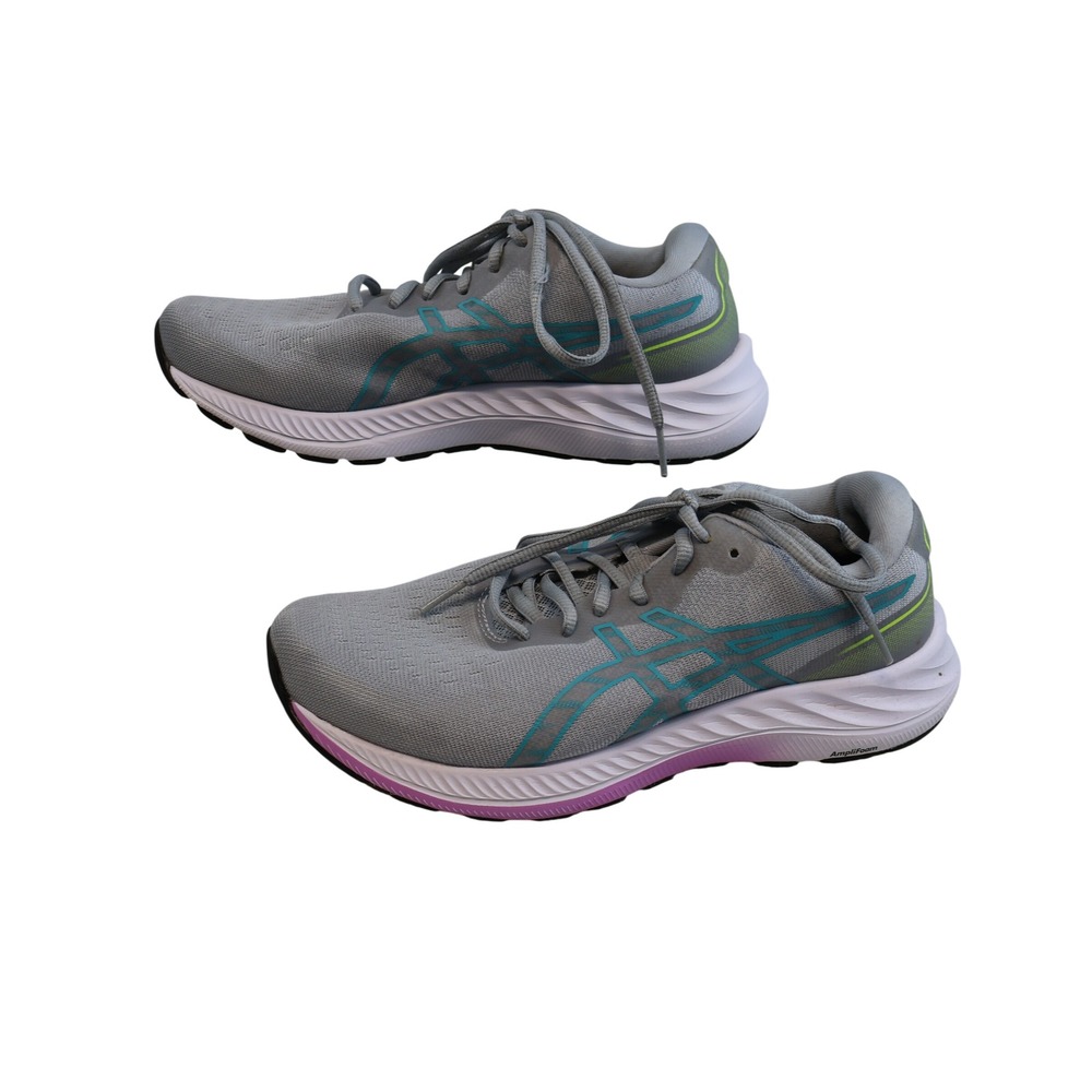 ASICS Womens 8.5 Wide Gel-Excite 9 Running Shoes Grey Teal 1012B183